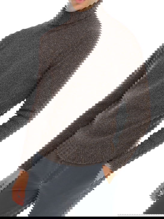 Filippo De Laurentiis Maglia Filippo De Laurentiis Dolcevita Yak Marrone