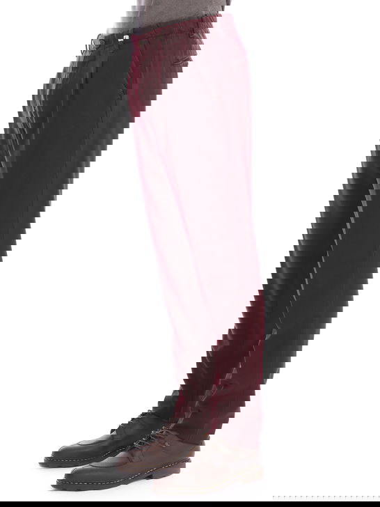 Myths Pantaloni Myths Flanella Lavata Bordeaux