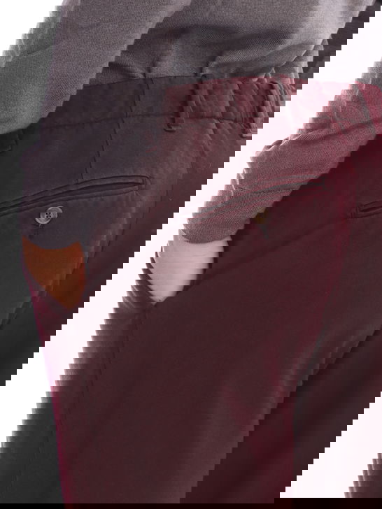 Myths Pantaloni Myths Flanella Lavata Bordeaux