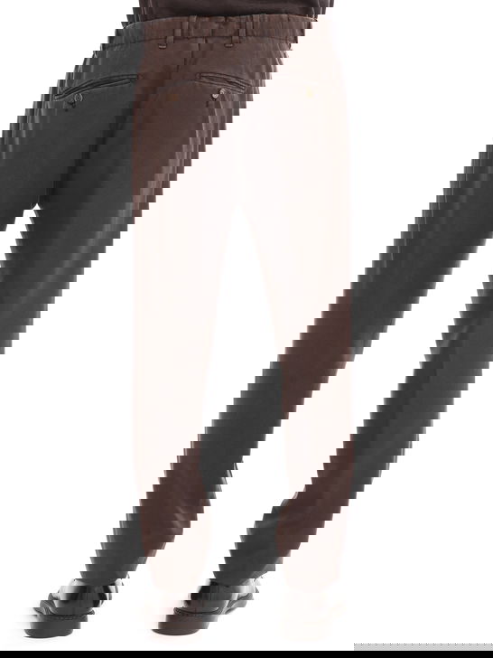 Myths Pantaloni Myths Flanella Lavata Marrone