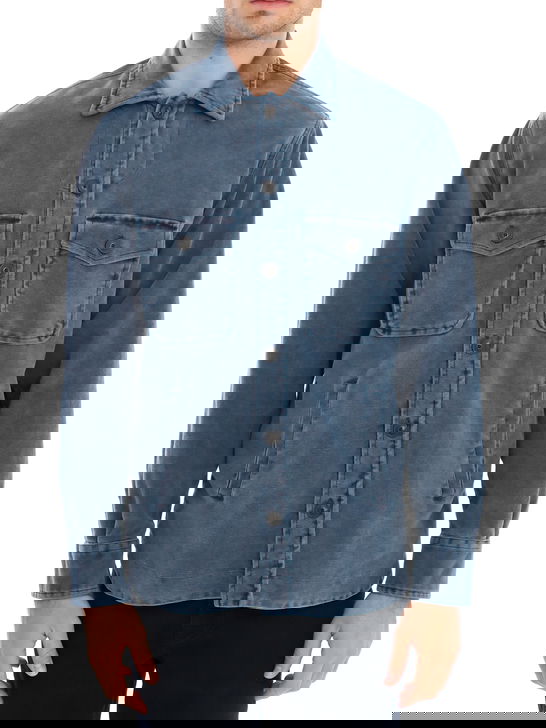 Tintoria Mattei Overshirt Tintoria Mattei Fustagno Blu