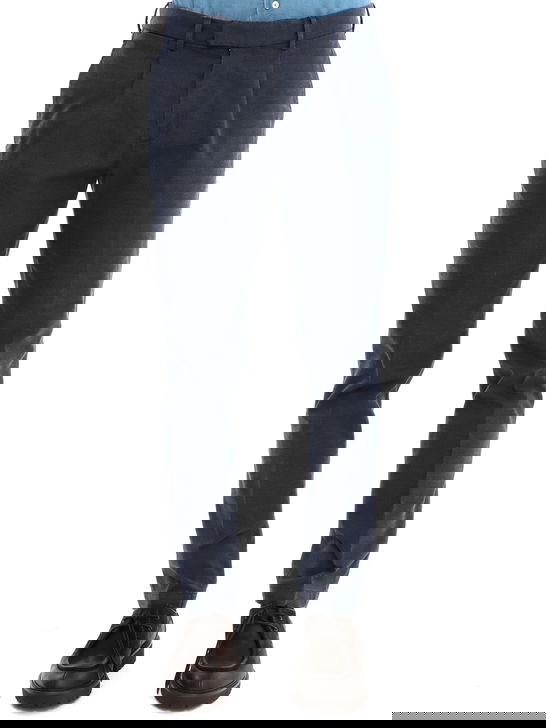 Devore Incipit Pantaloni Devore Incipit Melange Blu