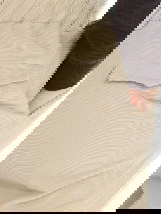 Devore Incipit Pantaloni Devore Incipit Velluto Millerighe Beige