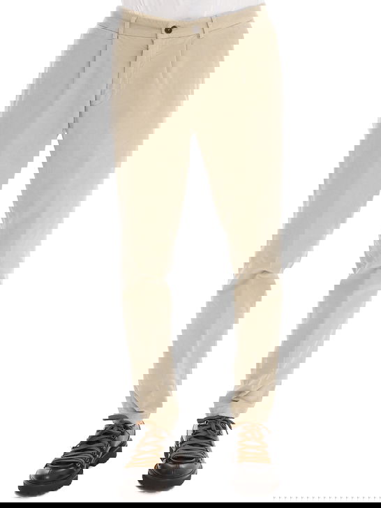 Devore Incipit Pantaloni Devore Incipit Velluto Millerighe Beige