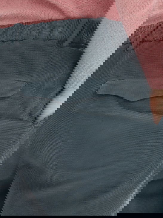 Devore Incipit Pantaloni Devore Incipit Velluto Millerighe Blu