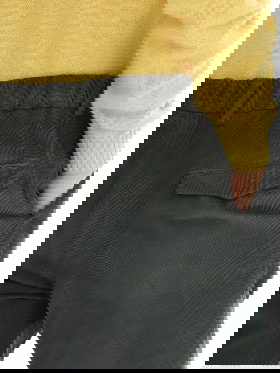 Devore Incipit Pantaloni Devore Incipit Velluto Millerighe Grigio