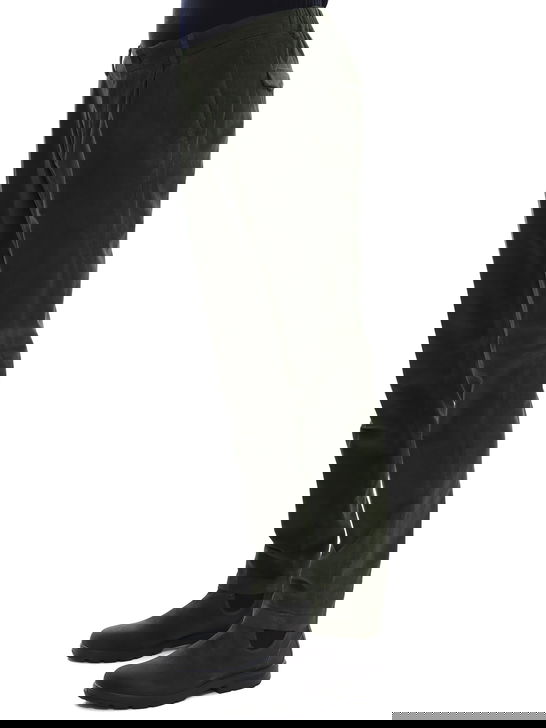 Devore Incipit Pantaloni Devore Incipit Velluto Millerighe Verde