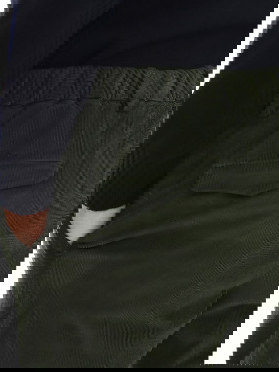 Devore Incipit Pantaloni Devore Incipit Velluto Millerighe Verde