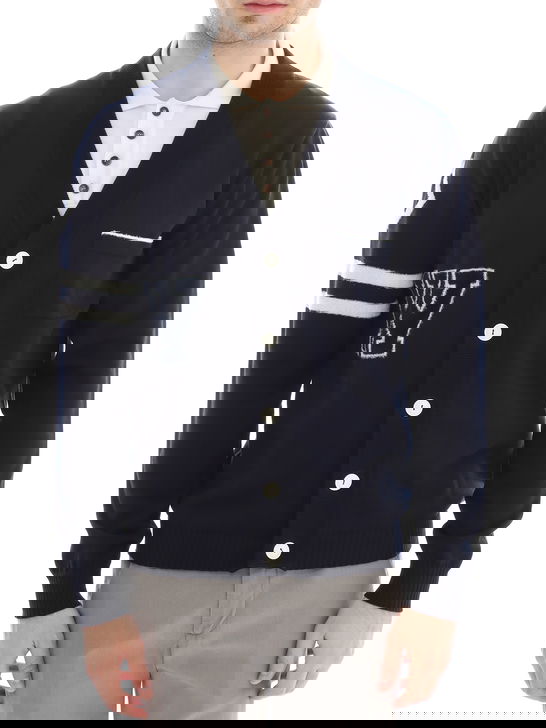 Rakki Cardigan Rakki College Blu