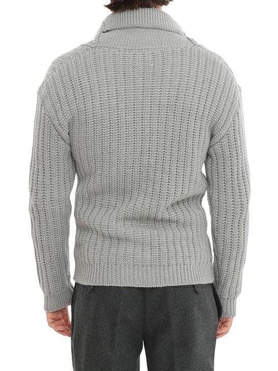 Rakki Cardigan Rakkì Collo Sciallato Grigio