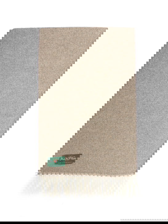 Alan Paine Sciarpa Alan Paine Tackely Cashmere Marrone/Azzurro