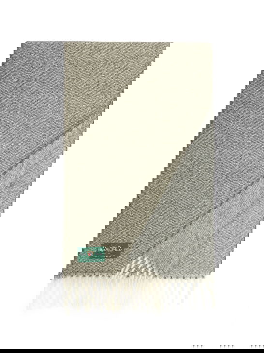 Alan Paine Sciarpa Alan Paine Tackely Cashmere Verde/Grigio