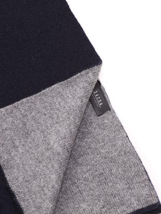 Barna Cashmere Sciarpa Barna Cashmere Bicolore Blu/Grigio