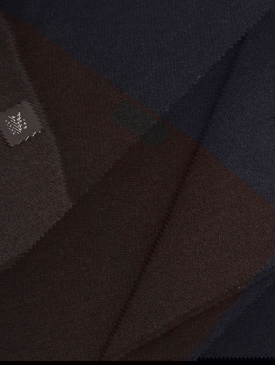 Barna Cashmere Sciarpa Barna Cashmere Bicolore Blu/Marrone