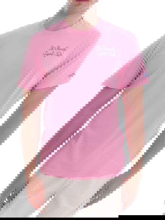 Mc2 Saint Barth T-Shirt MC2 Saint Barth Stampata Rosa
