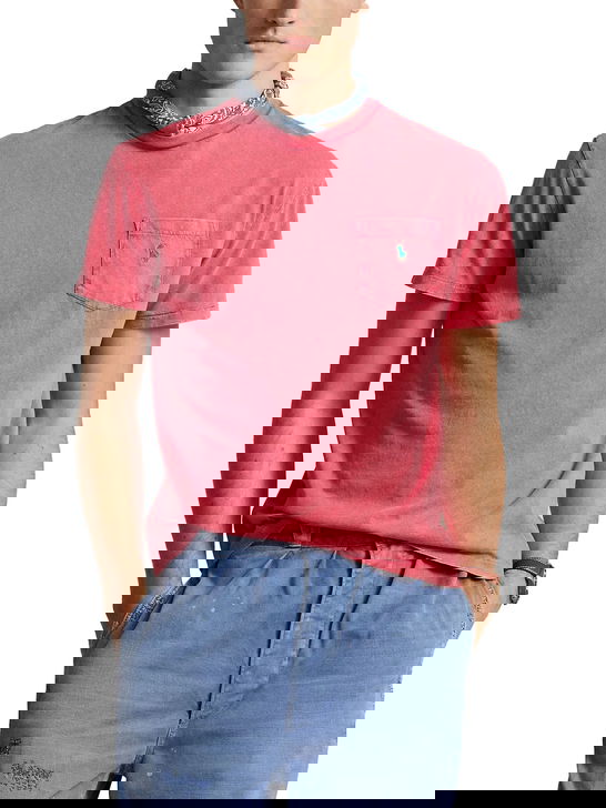 Polo Ralph Lauren T-Shirt Polo Ralph Lauren Cotone-Lino Rosso