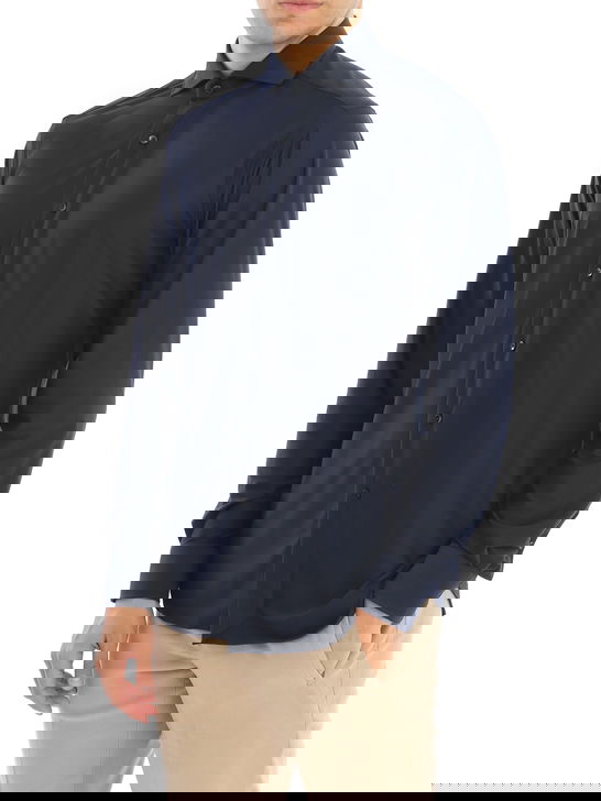 Xacus Camicia Xacus Flanella Tecnica Blu