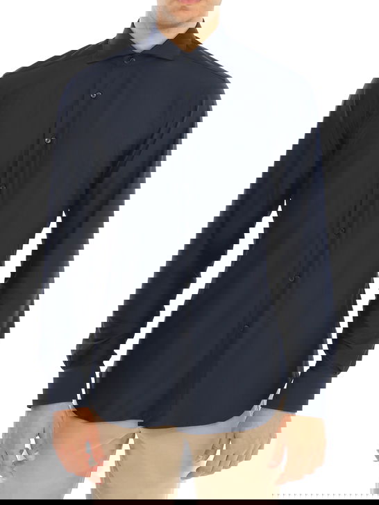 Xacus Camicia Xacus Flanella Tecnica Blu