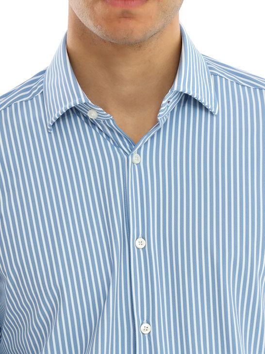 Xacus Camicia Xacus Taylor Active Bianco-Azzurro