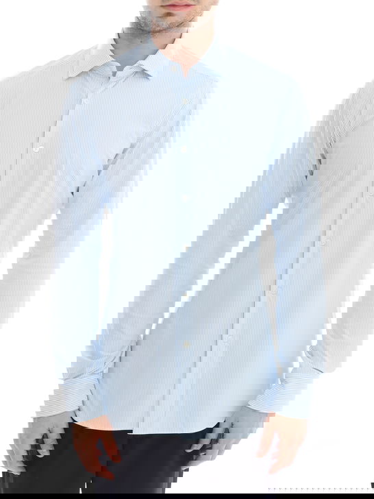 Xacus Camicia Xacus Taylor Active Bianco-Azzurro