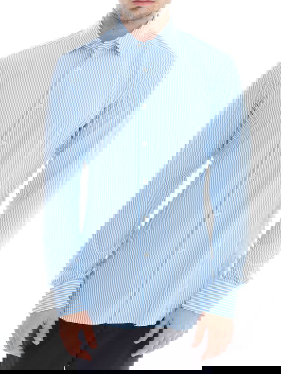 Xacus Camicia Xacus Taylor Active Bianco-Azzurro