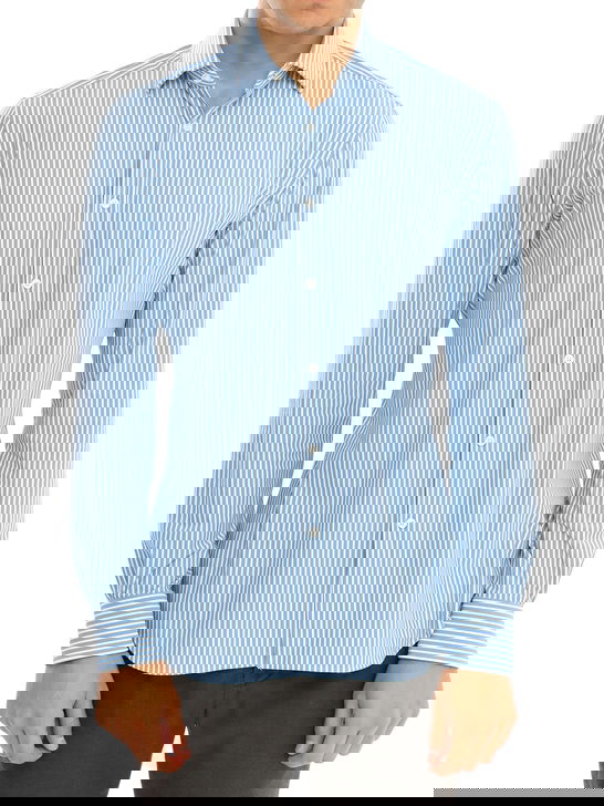 Xacus Camicia Xacus Taylor Active Bianco-Azzurro