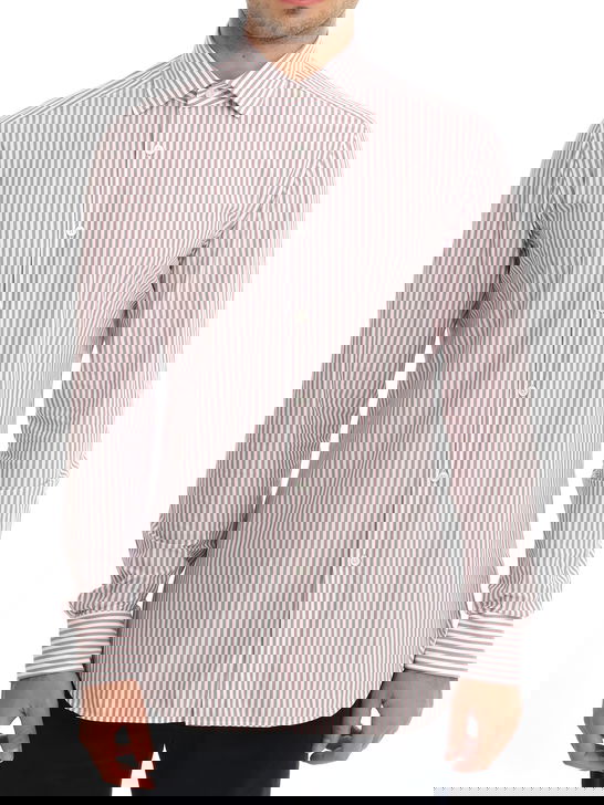 Xacus Camicia Xacus Taylor Active Bianco-Bordeaux