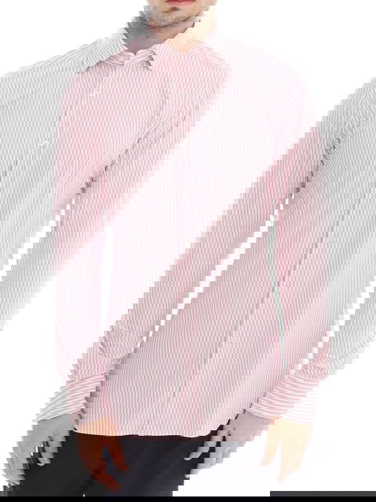 Xacus Camicia Xacus Taylor Active Bianco-Rosa