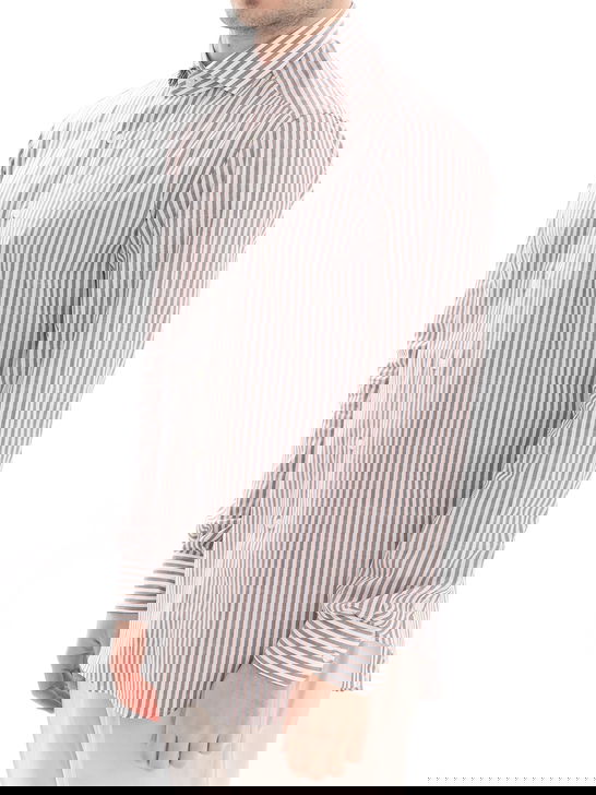 Xacus Camicia Xacus Taylort Bianco-Marrone