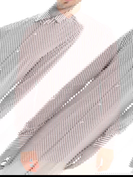 Xacus Camicia Xacus Taylort Bianco-Marrone