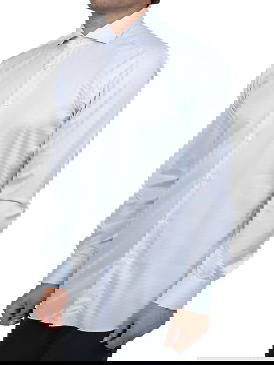 Xacus Camicia Xacus Tessuto Thomas Mason Celeste