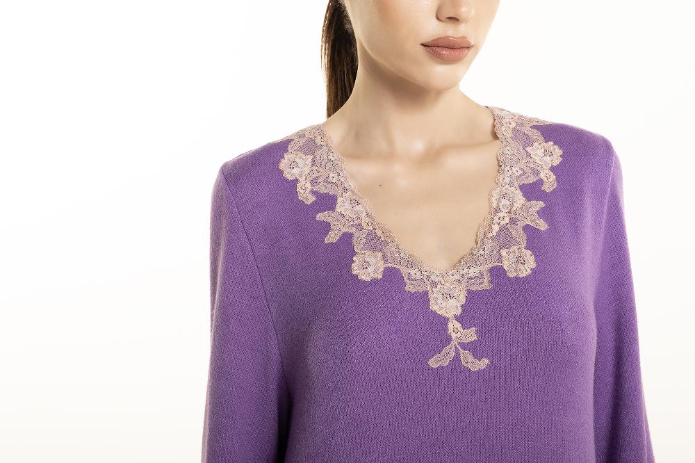 Verdiani Abito Maglia Frastaglio