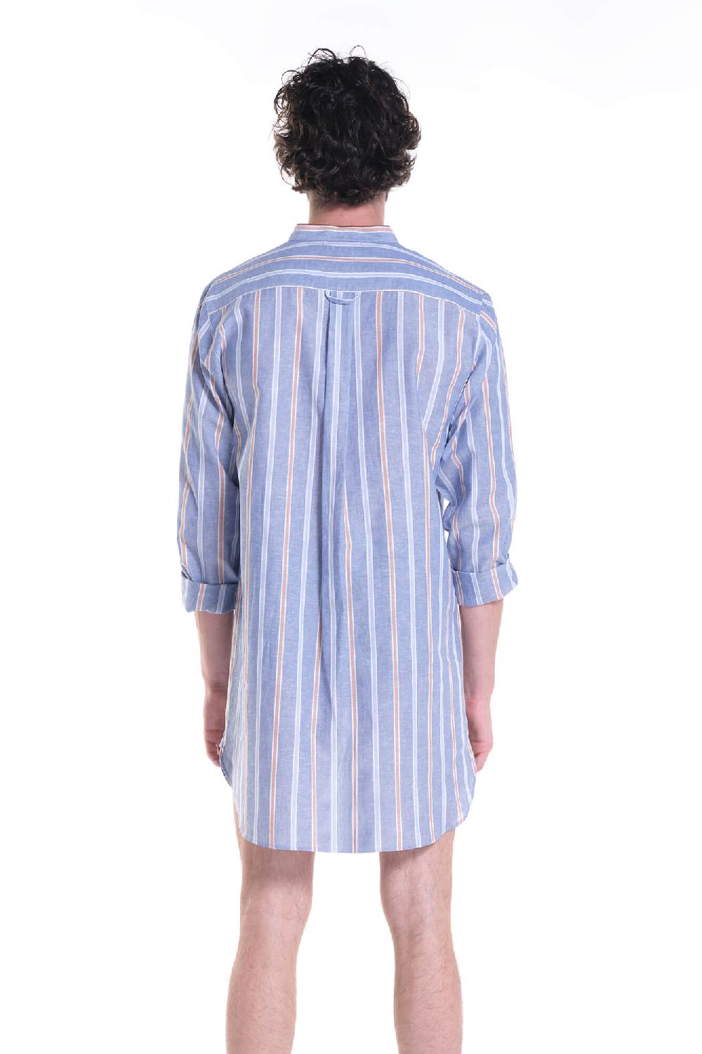 Verdiani Camicia Navetta Riga Lino/Cotone