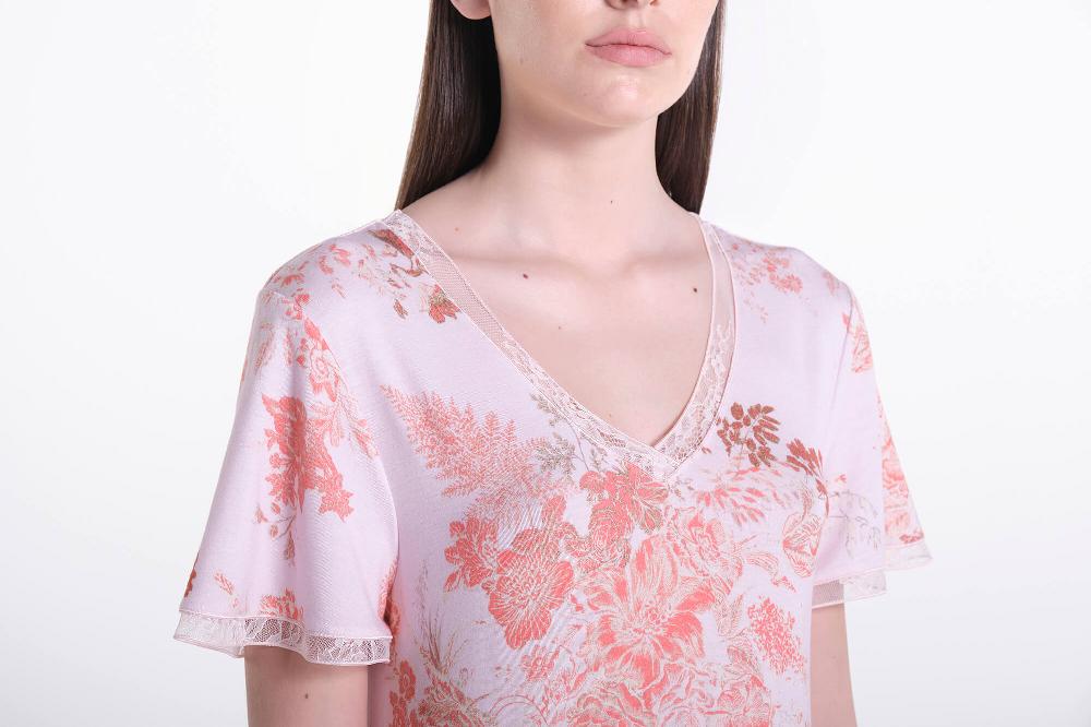 Verdiani Camicia Viscosa Stampa Fiore