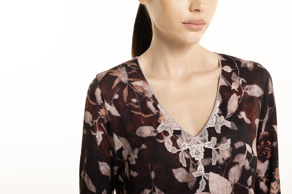 Verdiani Camicia Viscosa Stampa Fiore