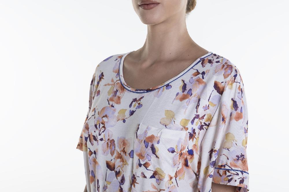 Verdiani Camicia Viscosa Stampa Fiore