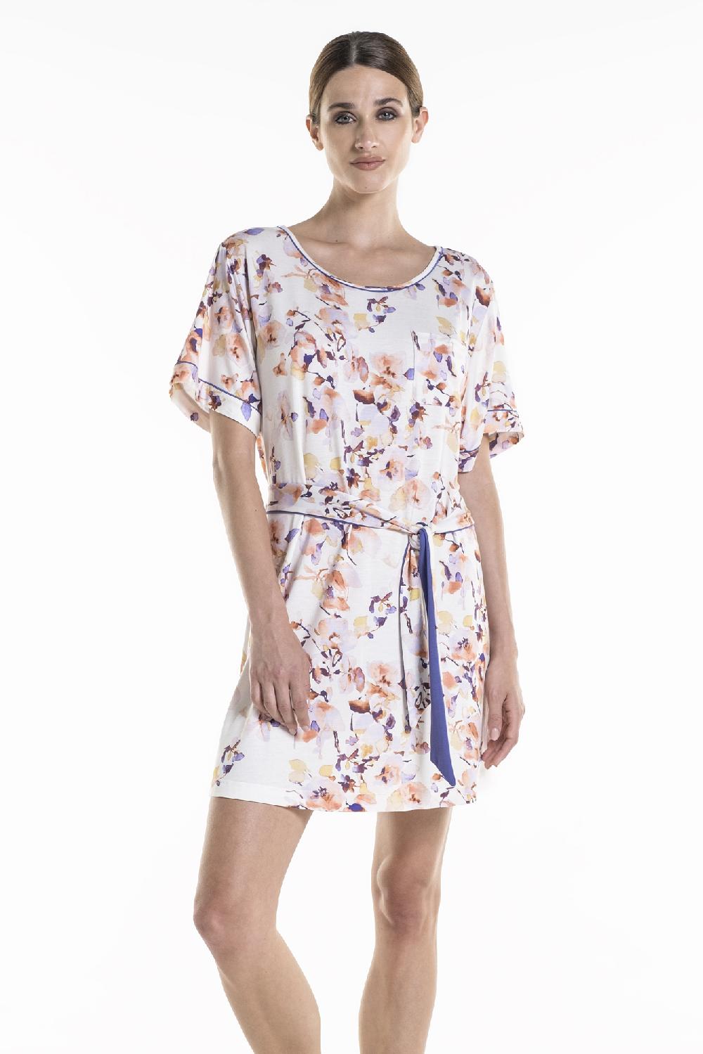 Verdiani Camicia Viscosa Stampa Fiore