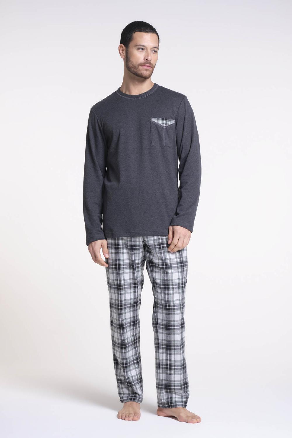 Verdiani Pigiama Interlock Cotone e Flanella