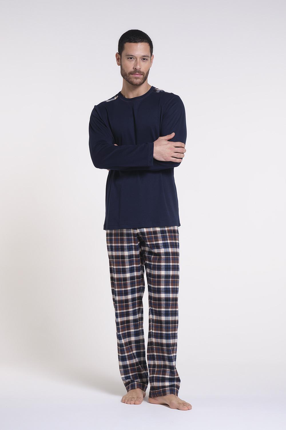 Verdiani Pigiama Interlock Cotone e Flanella