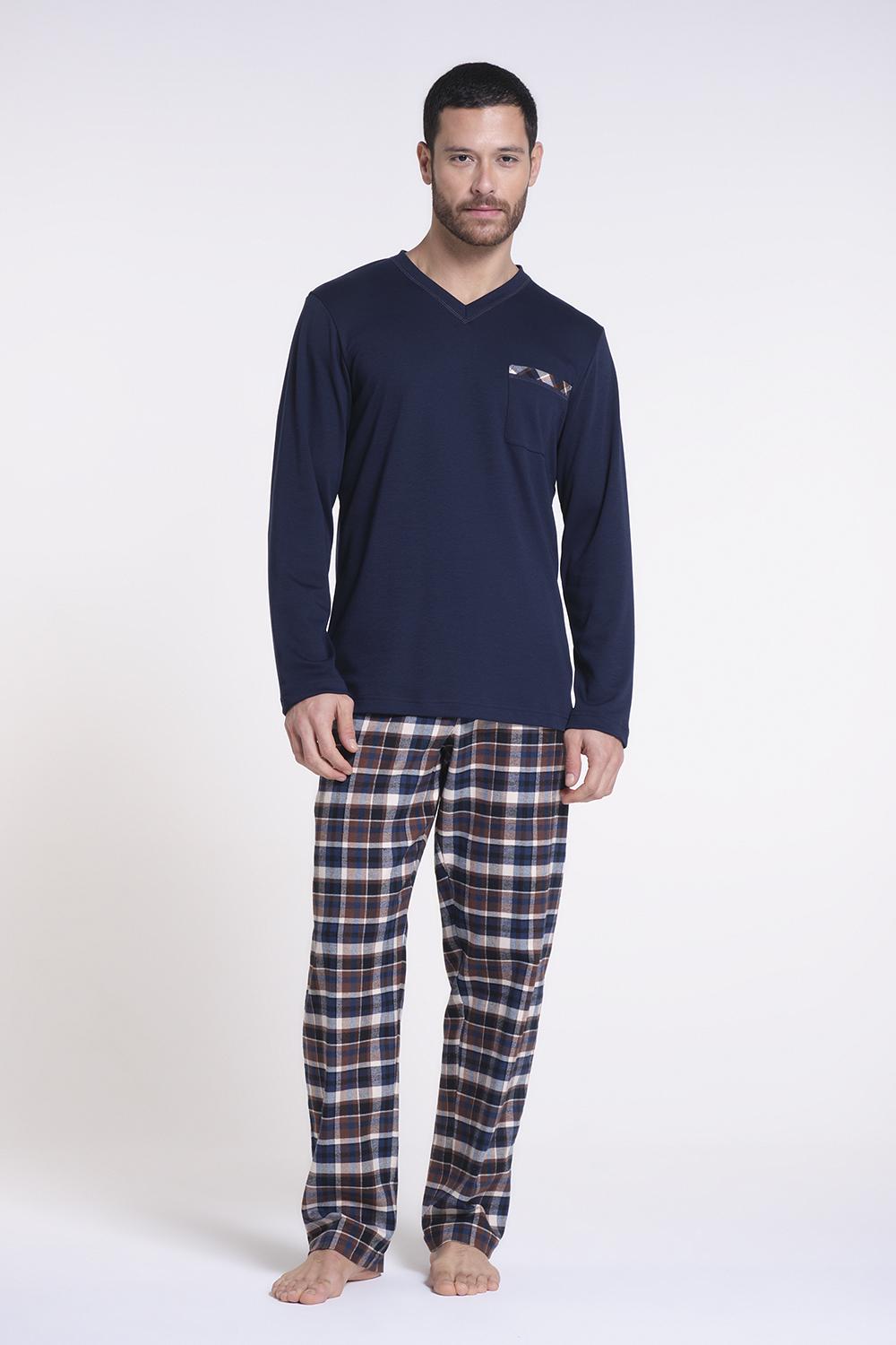 Verdiani Pigiama Interlock Cotone e Flanella