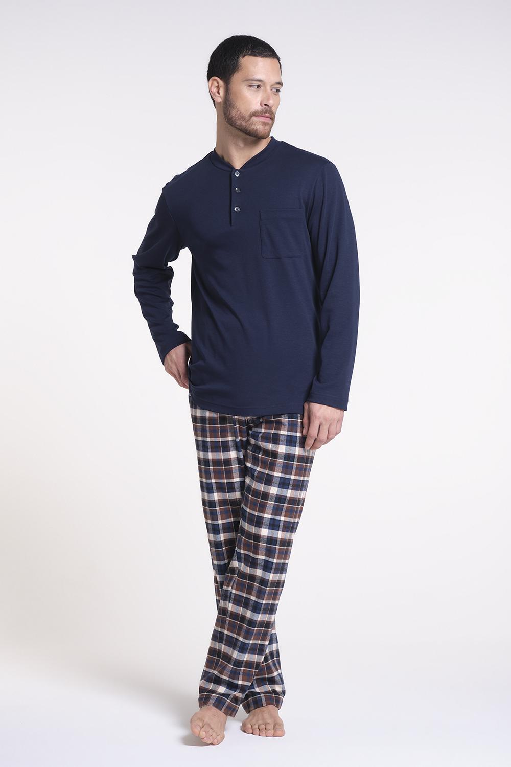 Verdiani Pigiama Interlock Cotone e Flanella