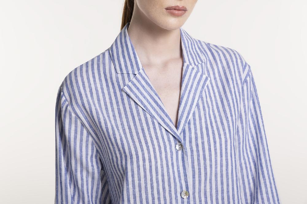 Verdiani Pigiama Lino/Cotone Riga