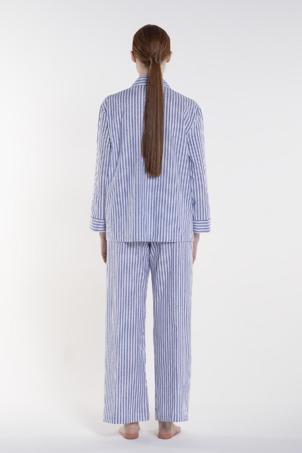 Verdiani Pigiama Lino/Cotone Riga