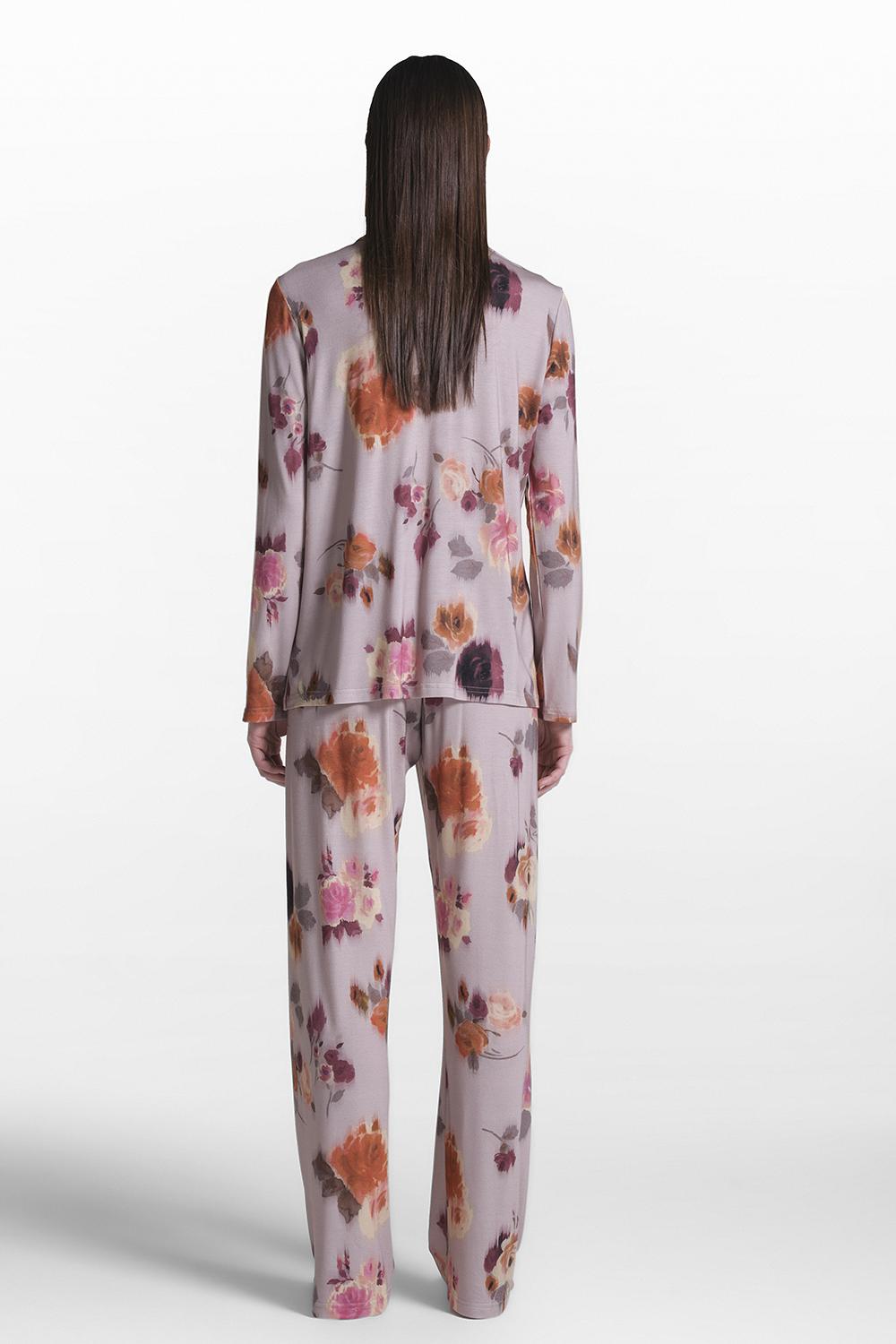 Verdiani Pigiama Viscosa Stampa Fiore