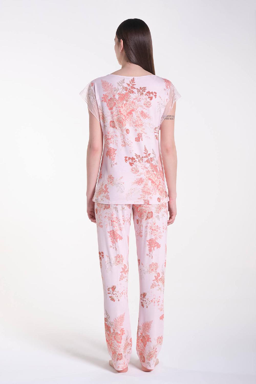 Verdiani Pigiama Viscosa Stampa Fiore