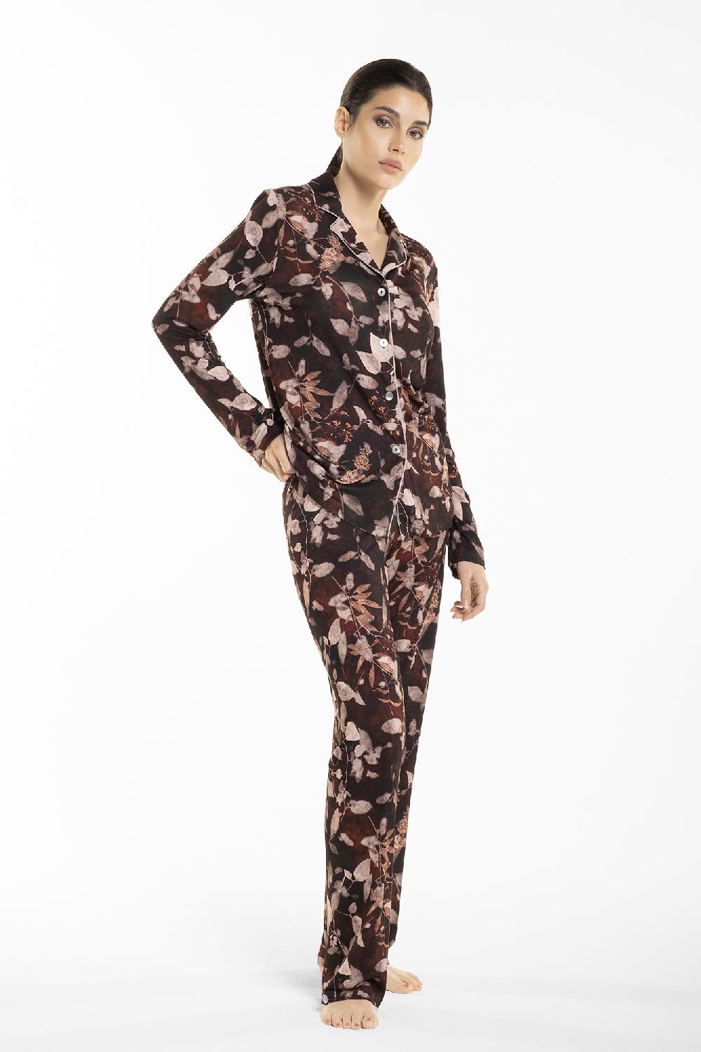 Verdiani Pigiama Viscosa Stampa Fiore