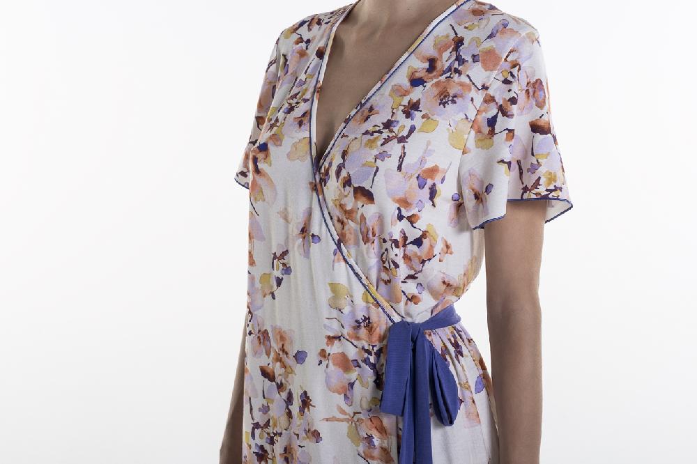 Verdiani Pigiama Viscosa Stampa Fiore