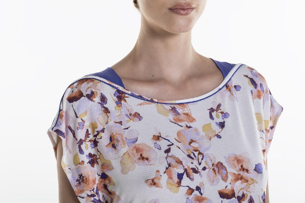 Verdiani Pigiama Viscosa Stampa Fiore