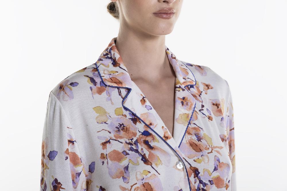 Verdiani Pigiama Viscosa Stampa Fiore