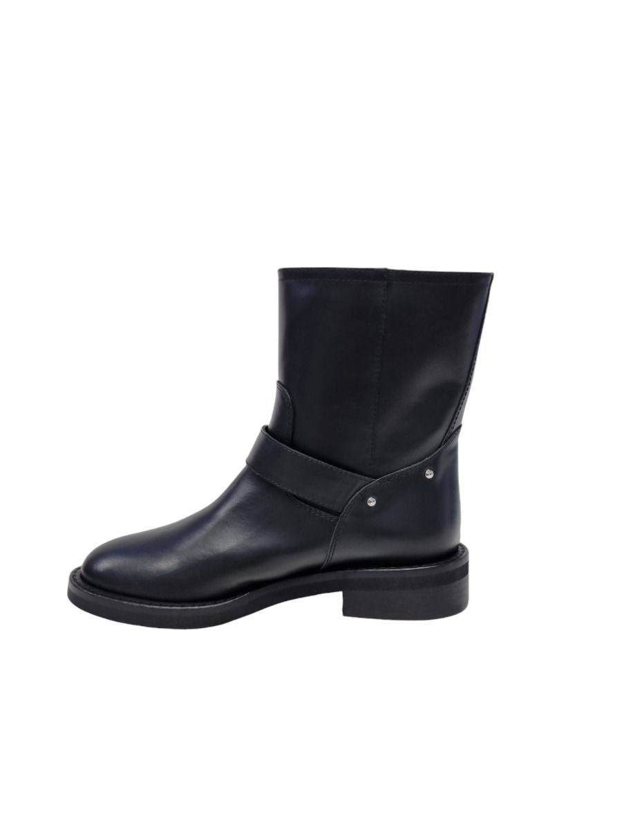 Via Roma 15 Biker V E Fibbie Pelle Nera 4218 - Via Roma 15